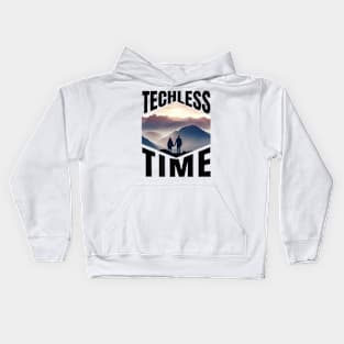 Techless Time Mountain Range Sunrise Couple Tee Kids Hoodie